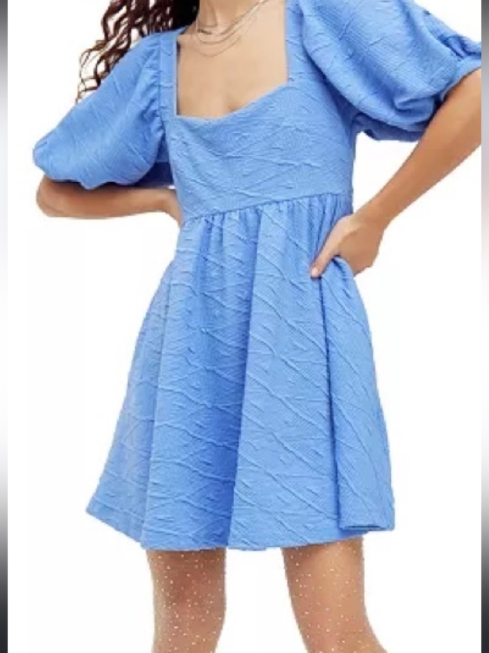 Free People Violet Mini Dress Blue,M